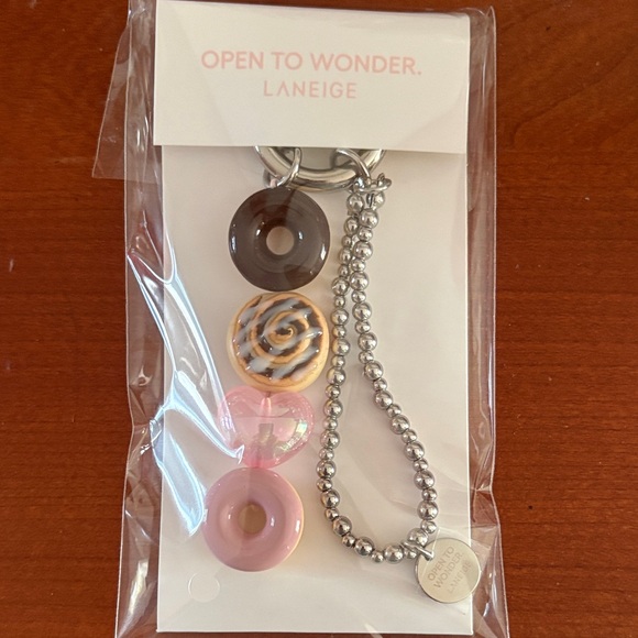 LANEIGE Accessories - LANEIGE Pink and Brown Donut Key Holder brand new